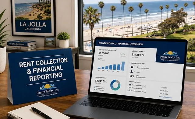 Rent collection and owner financial reporting in La Jolla