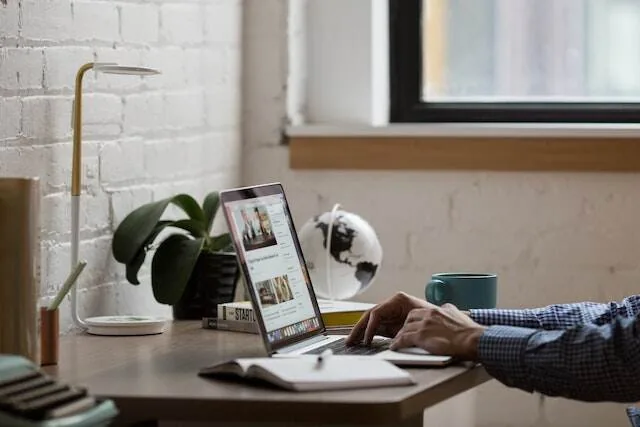 Person using laptop