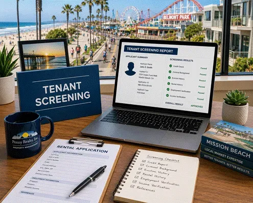 Tenant screening for Mission Beach rental homes